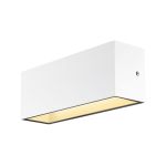 SLV Sitra L Up/Down  Wall Light Aluminium White 24W 3060lm - 830-840 CCT | Outdoor - IP65