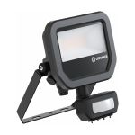 Ledvance LED Floodlight Aluminium Black 8W 1200lm 100D - 840 Cool White | IP65 - Motion And Light Sensor - Symmetrical