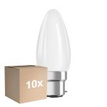 Multipack 10x Ledvance Classic Performance LED Bulb B22d Candle Filament Frosted 4.8W 470lm - 827 Extra Warm White | Dimmable - Replaces 40W