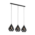 Eglo Pendant Carlton 5 Steel Black | IP20 - Suitable for 3x E27 