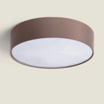 Bright Choice LED Ceiling Round Textile Brown | 500mm - Suitable for 3x E27 – Max 40W