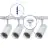 Bright Choice Complete Set 1-Phase Rail 1 Meter White | incl. 4x Spot + GU10 2700K 3W Dimmable + End Cap, Power Connector