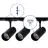 Bright Choice Complete Set 1-Phase Rail 1 Meter Black | incl. 3x Spot + GU10 2700K 3W Dimmable + End Cap, Power Connector 