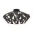 Eglo Ceiling Light Carlton 6 Steel Black Copper | IP20 - Suitable for 1x E27 