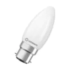 Ledvance Classic LED B22 Candle Frosted 3.4W 470lm - 827 Extra Warm White | Dimmable - Replaces 40W