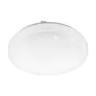 Eglo Wall and Ceiling Light Frania-S Steel White 10W 1100lm - 830 Warm White | IP20 
